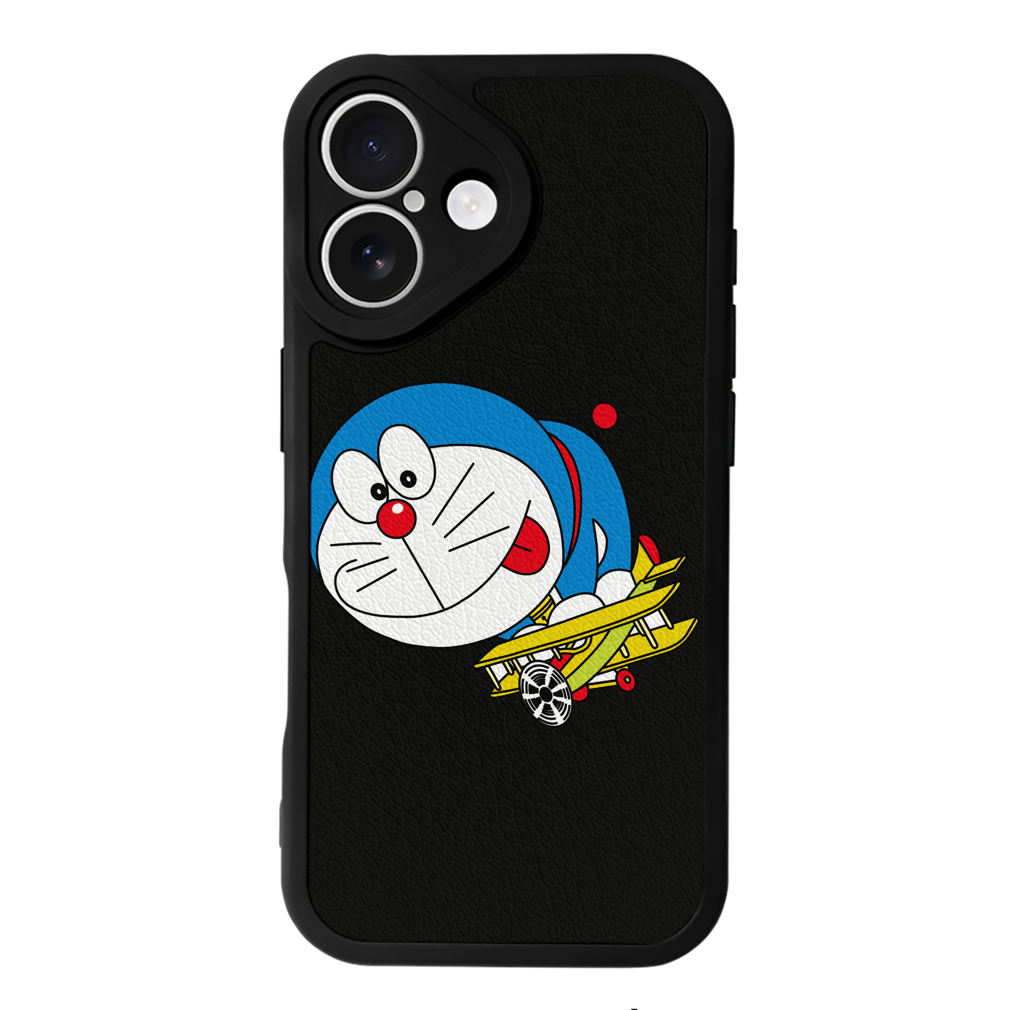 （画像用） ドラえもん Doraemon 【iPhone 16シリーズ対応】シリコンスマホケース（レザー調） 材質：シリコン